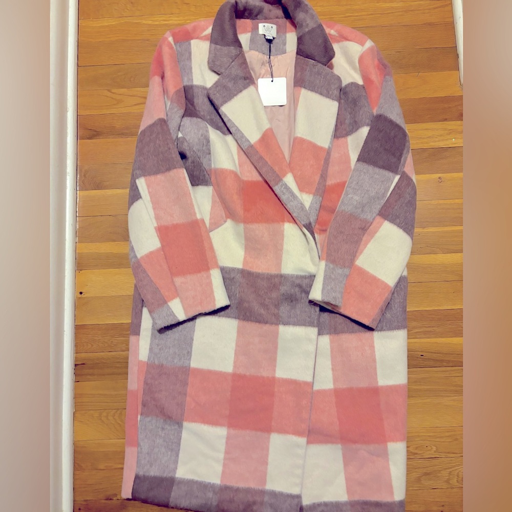 NWT Wool Pink Car Coat 🎀🩷🤍